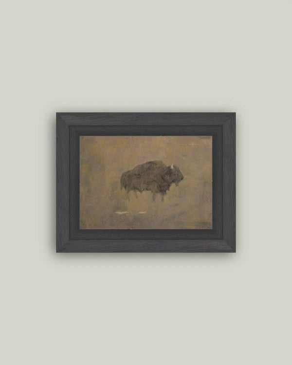 Buffalo in a Sandstorm Art 9x7