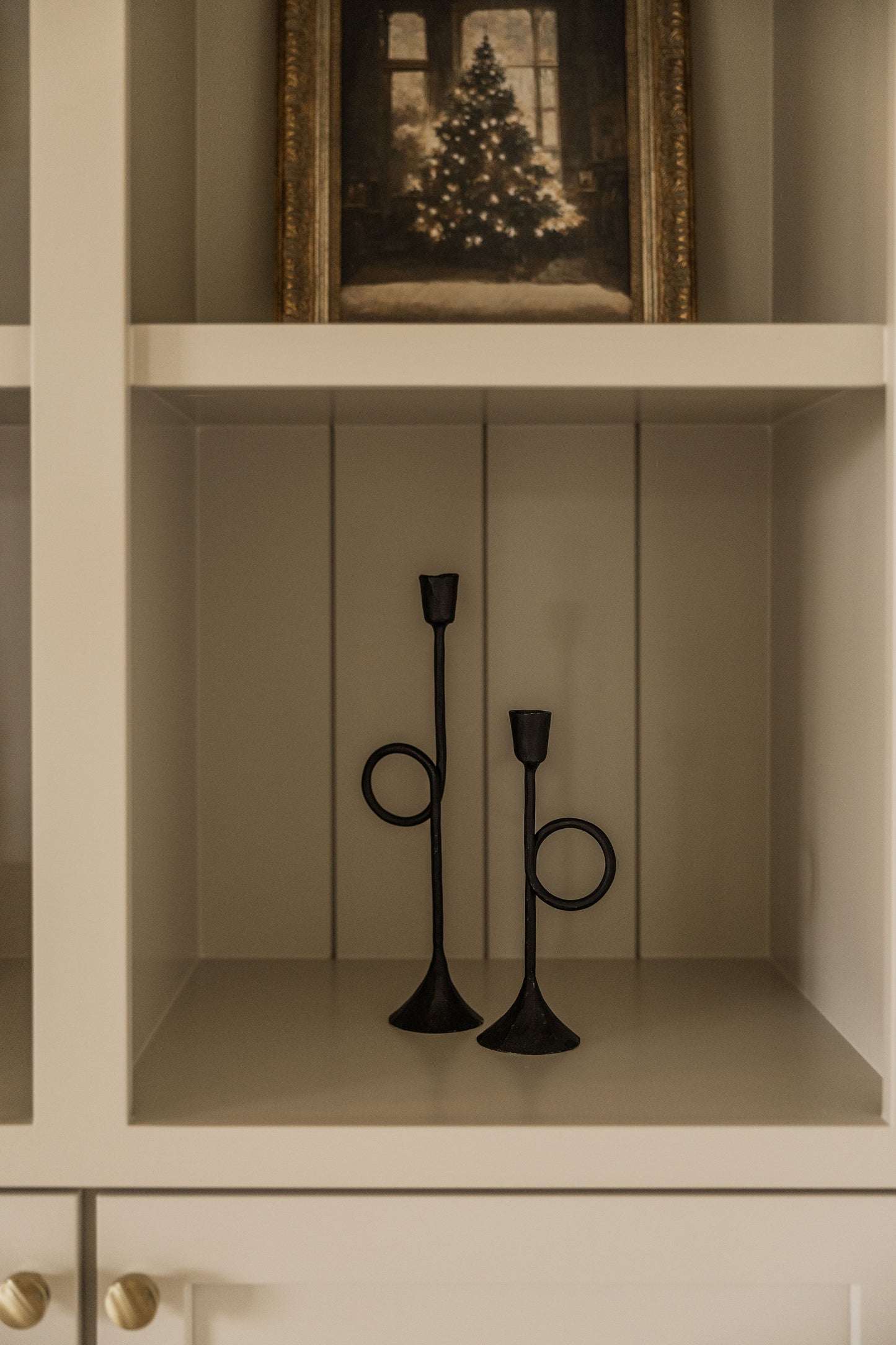 Black Trumpet Candle Holders