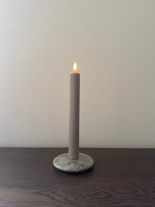 Marble Base + Taper Candle