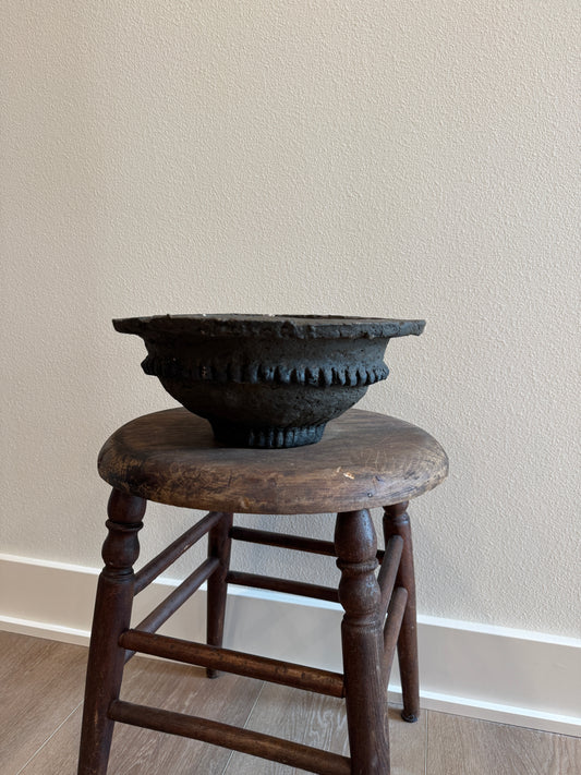 Charcoal Paper Mache Bowl