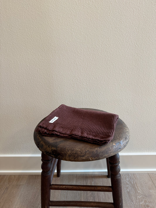 Raisin Brown Waffle Dish Towel