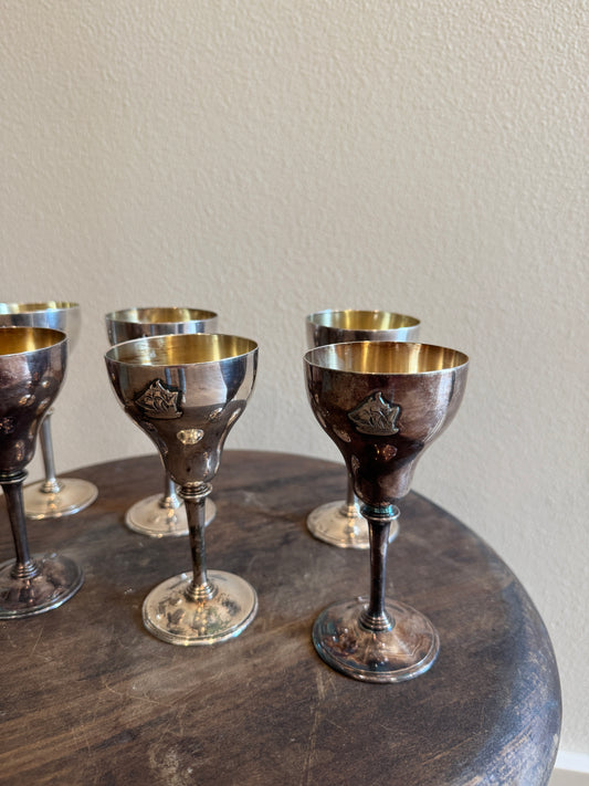 Silver Sailboat Glass Set of 6