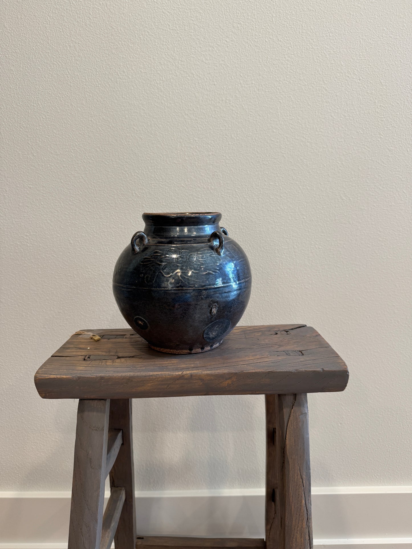 Glazed 4 Handle Pot, Small