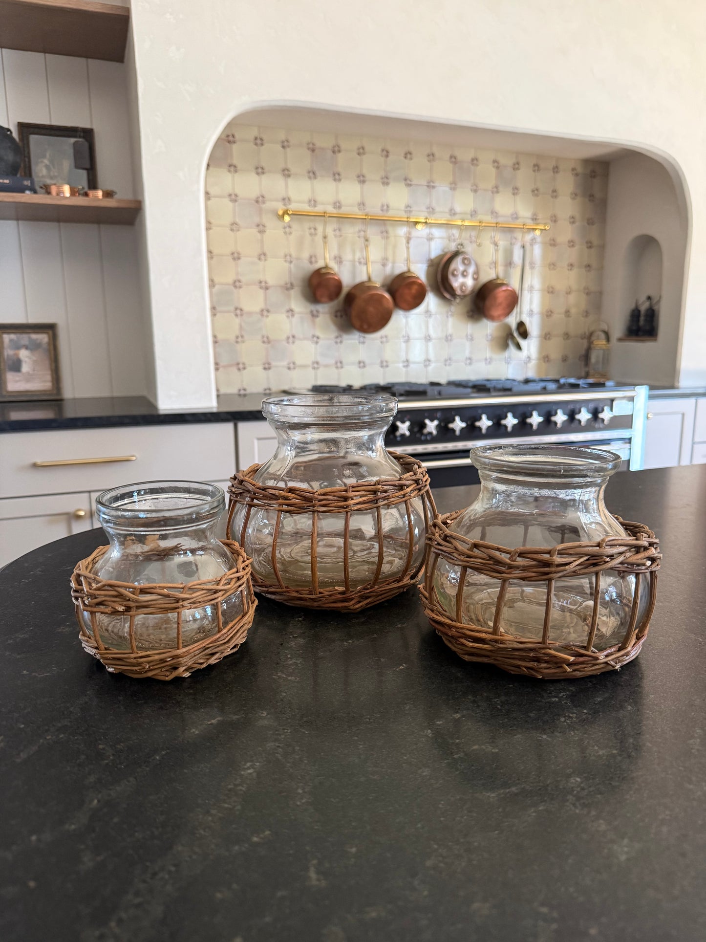 Rattan Wrapped Jars (3 sizes)