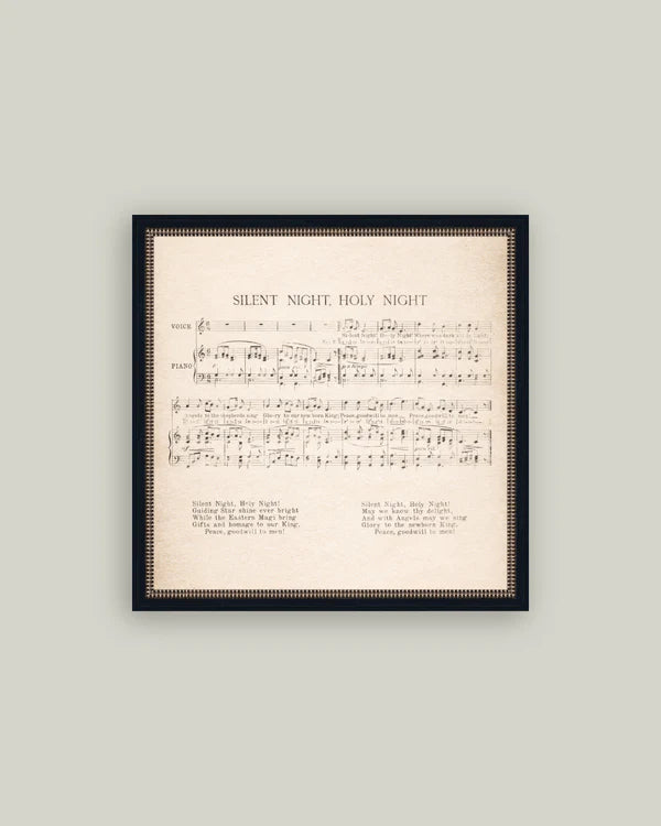 Silent Night Sheet Music 16x16 - APPROX SHIPMENT WEEK OF 12/8