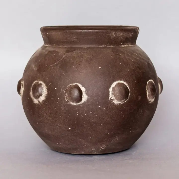 Round Clay Vase