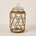 Austin Rattan and Glass Jar with Lid