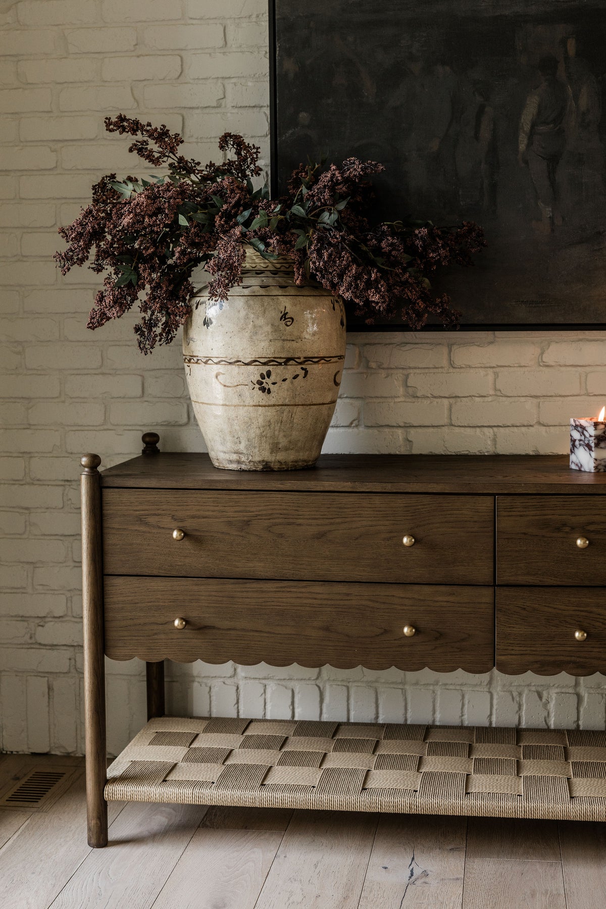 James 4-Drawer Oak Dresser
