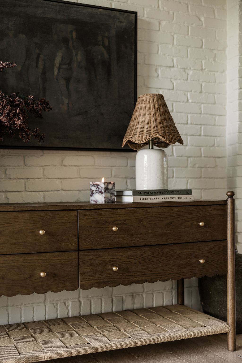 James 4-Drawer Oak Dresser