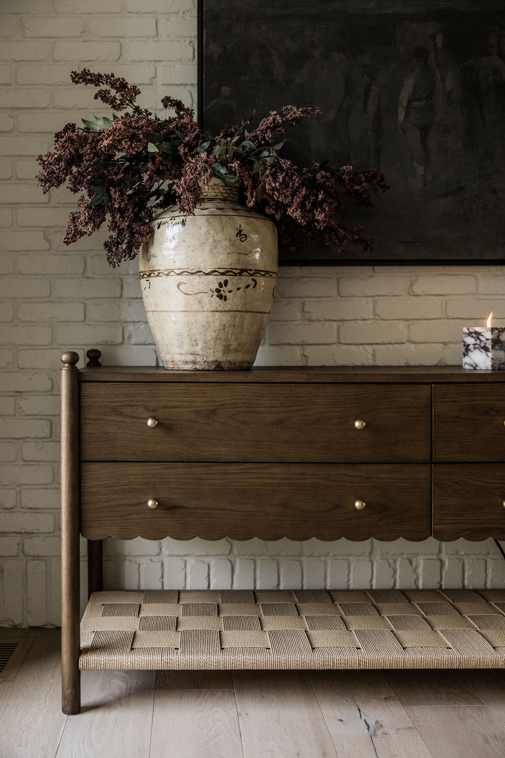 James 4-Drawer Oak Dresser