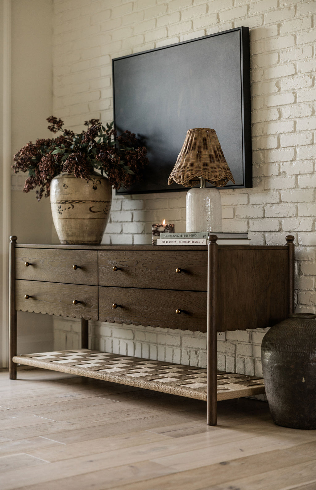 James 4-Drawer Oak Dresser
