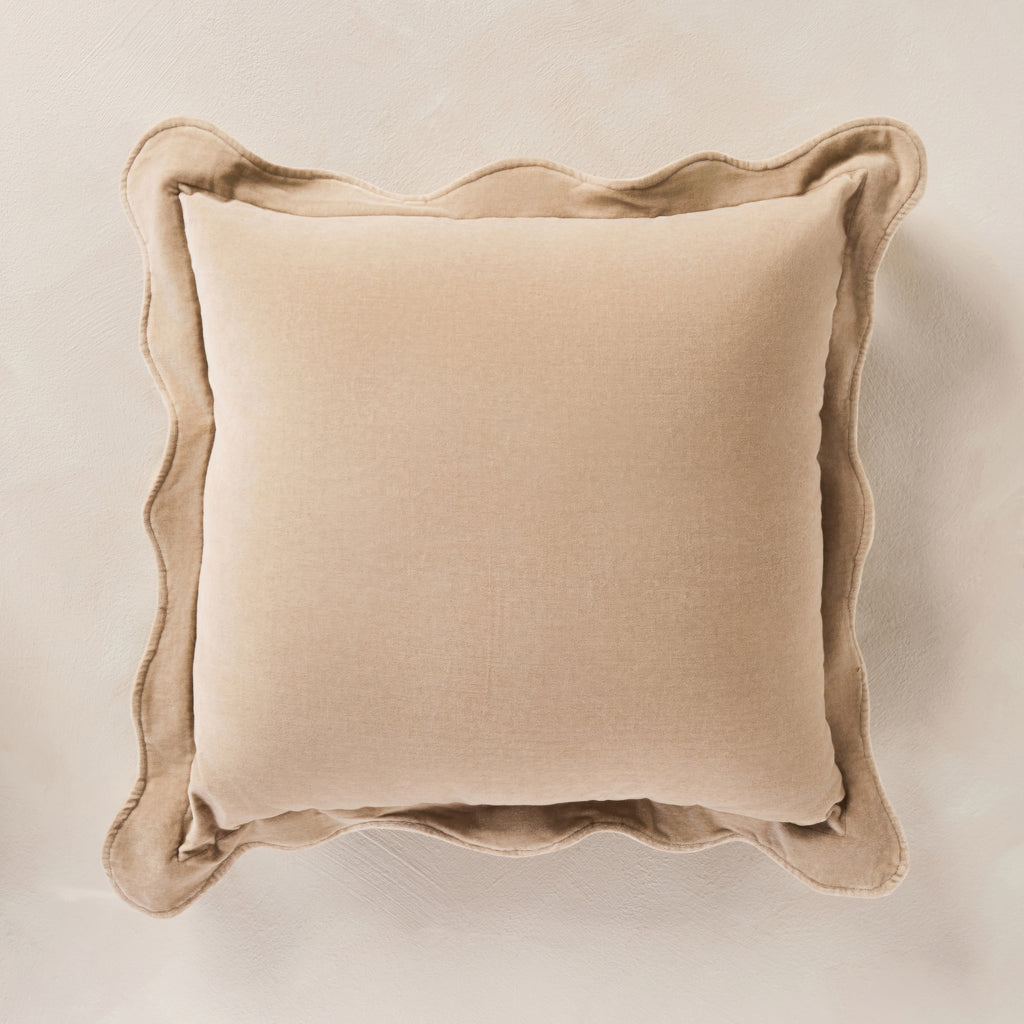 Sonoma Velvet Scalloped Throw Pillow