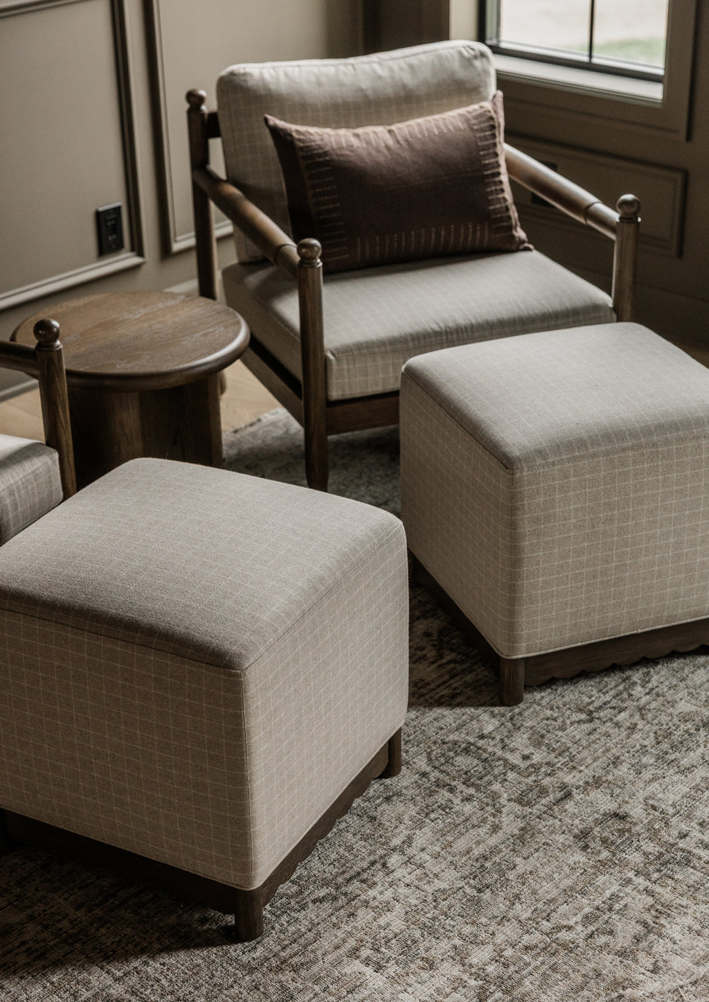 Steven Upholstered Cube Ottoman