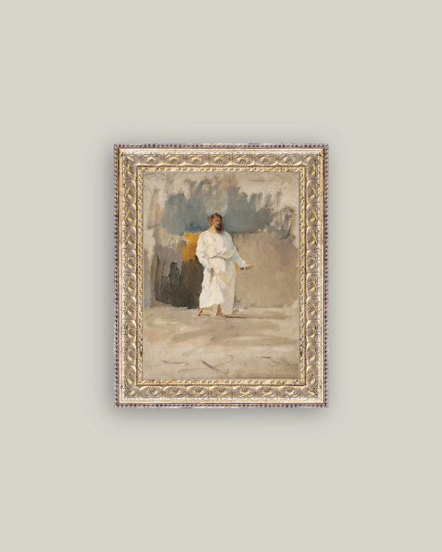 Christ Framed Antique Art 8x10