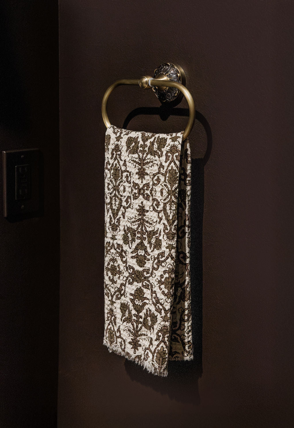 Vintage floral hand towel