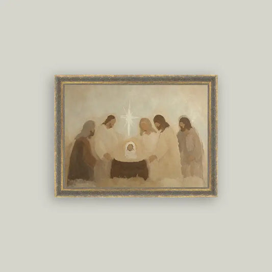 Neutral Nativity Framed Art (2 sizes) - APPROX SHIPMENT WEEK OF 12/8