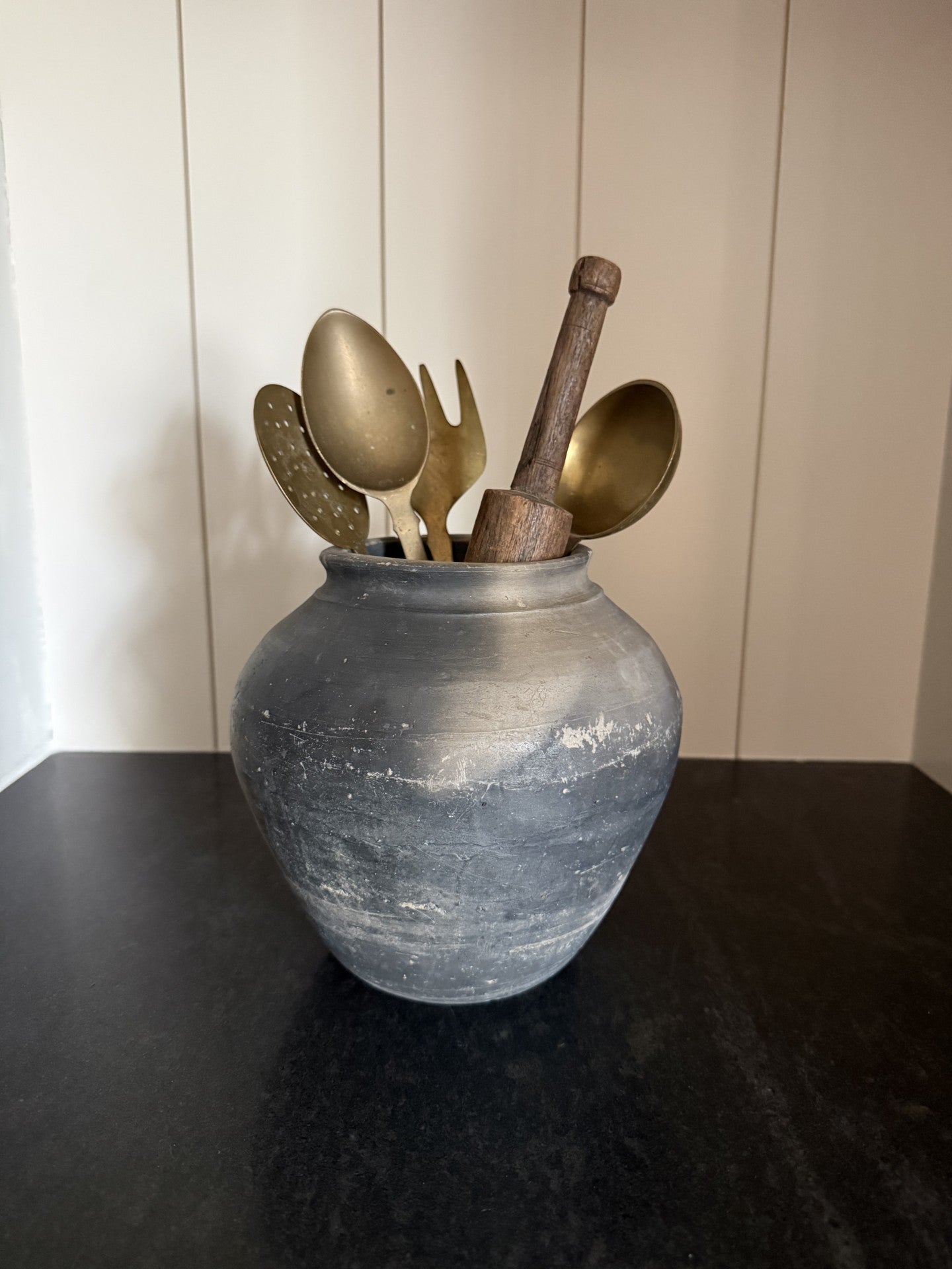 Vintage Pot w/Utensils