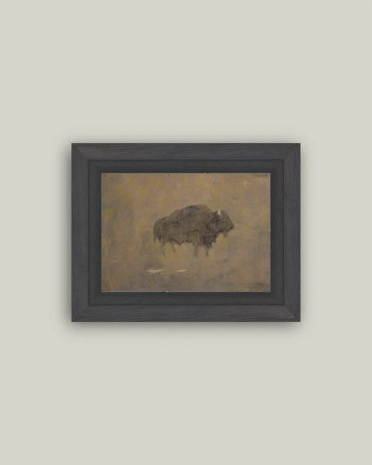 Buffalo in a Sandstorm Art 9x7