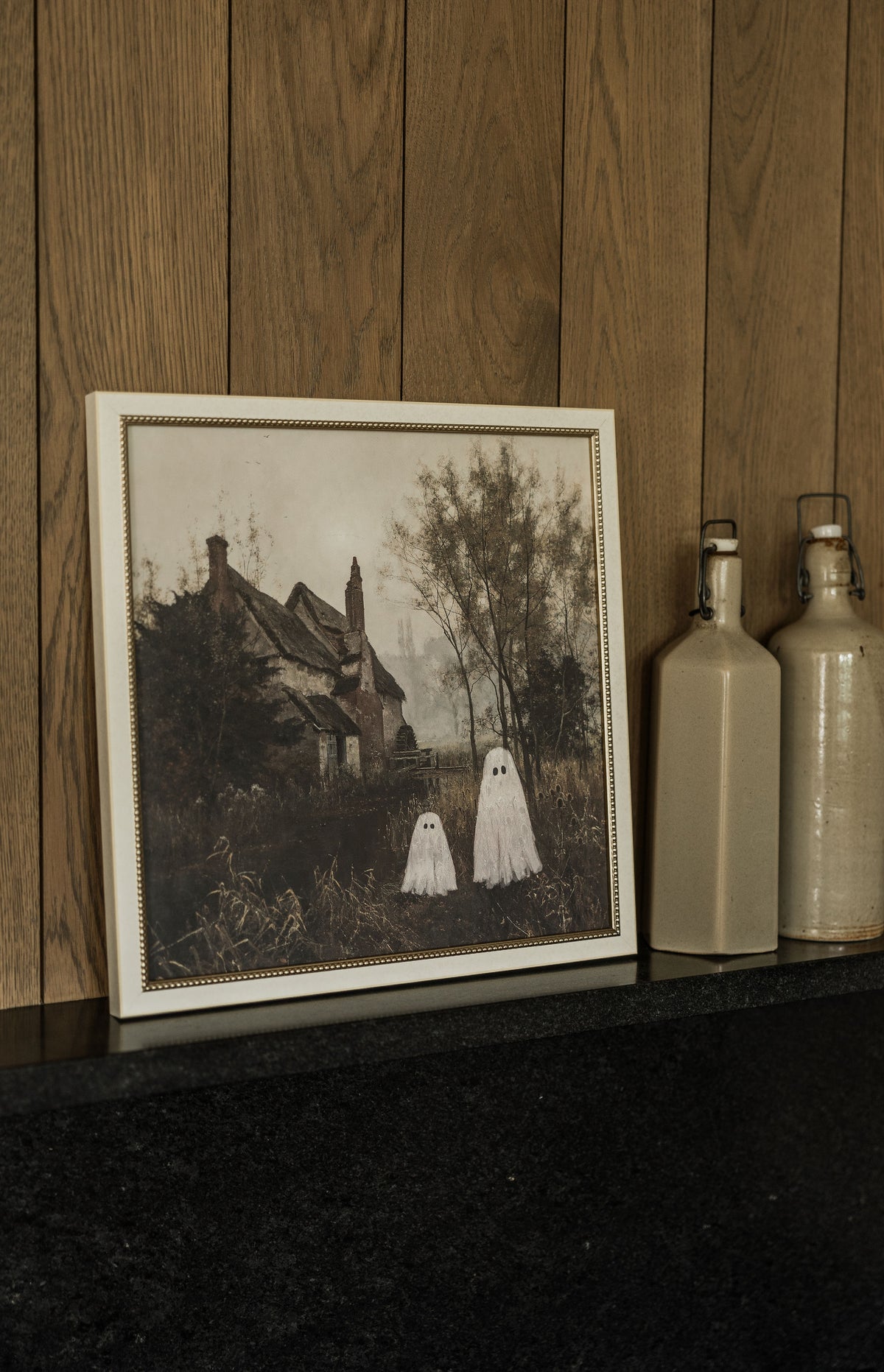 Two Ghosts in Autumn Art - 15 1/2 x 15 1/2