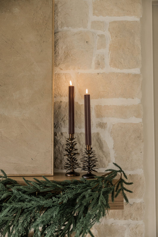 Groove LED Taper Candle Set