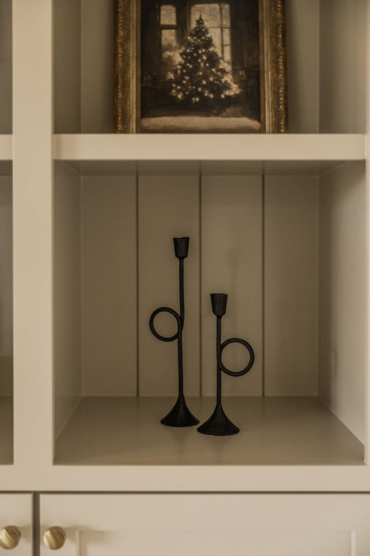 Black Trumpet Candle Holders
