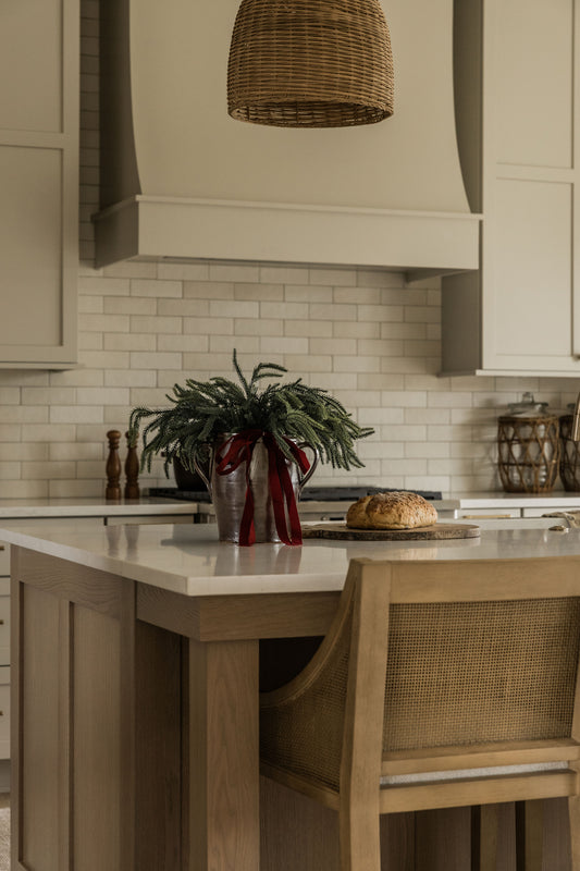 Brown 2 Handle Crock with Stems