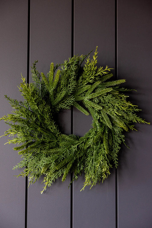 Norfolk & Cypress Mixed Real Touch 14" Wreath