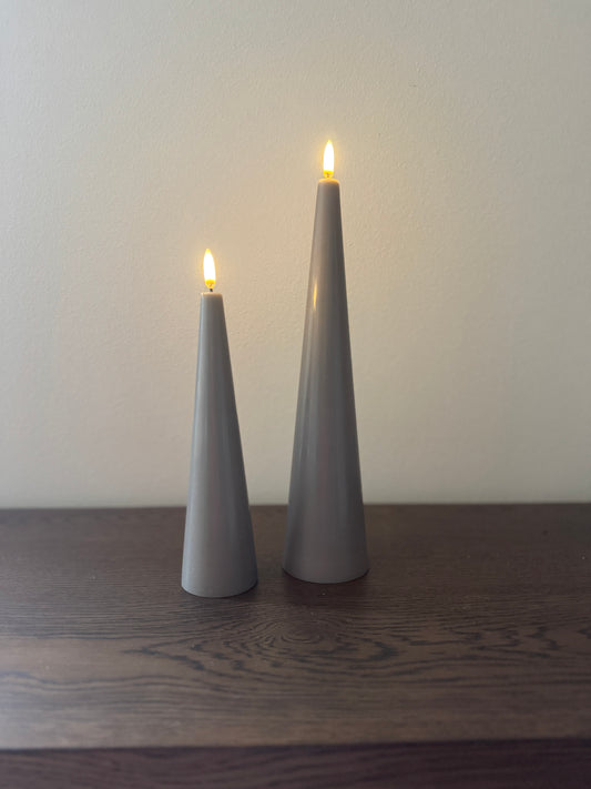 LED Cone Candle Set