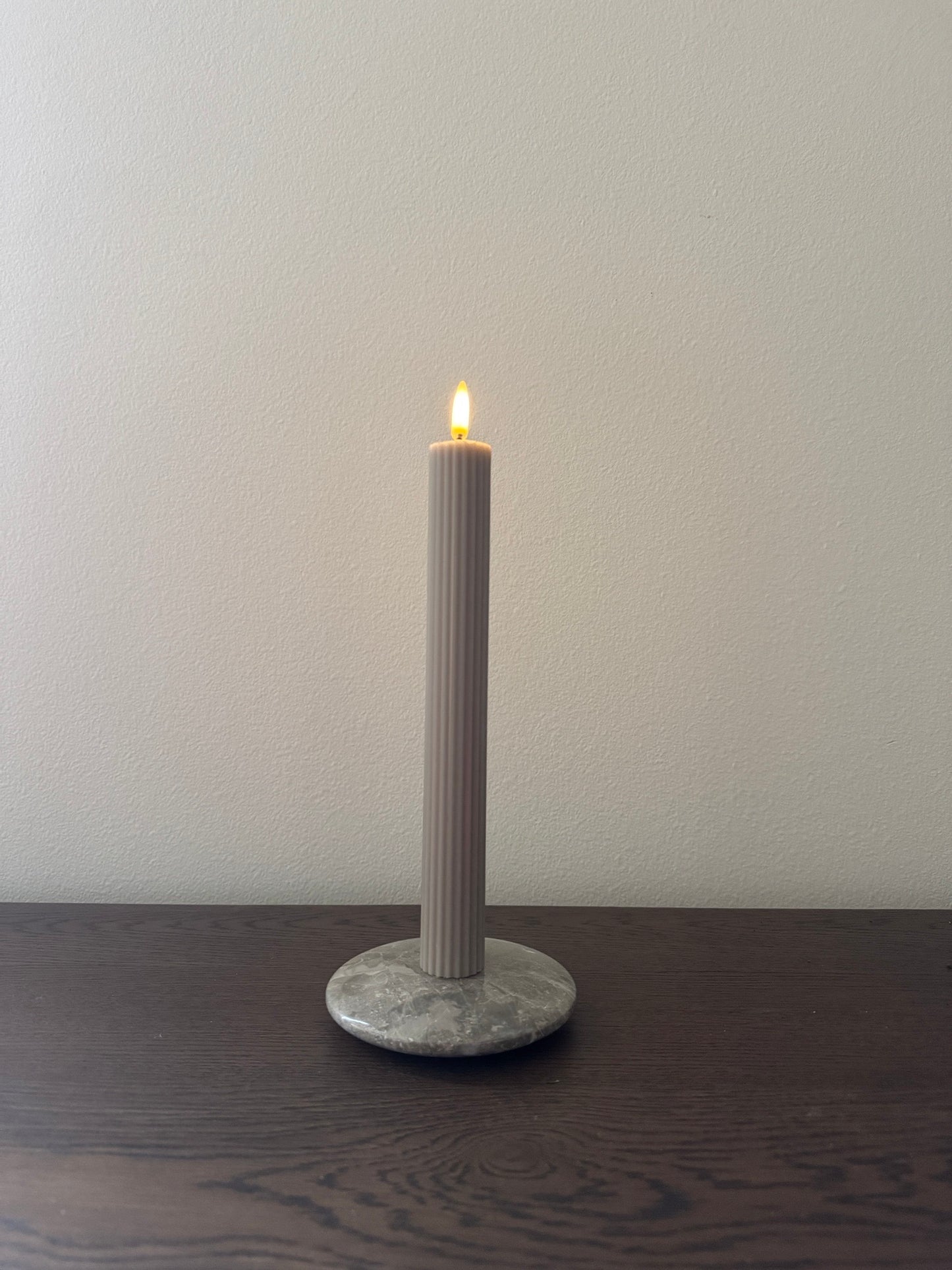 Marble Base + Taper Candle