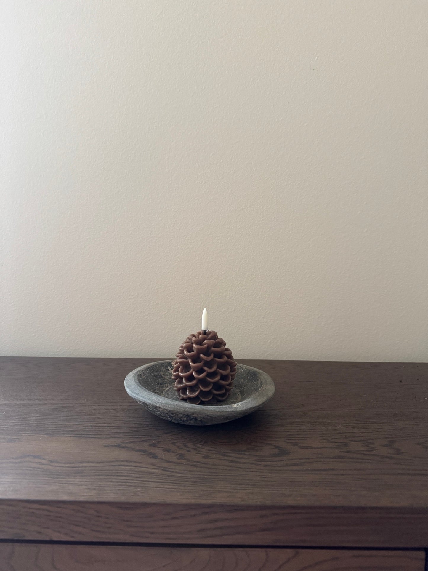 LED Pine Cone Candle