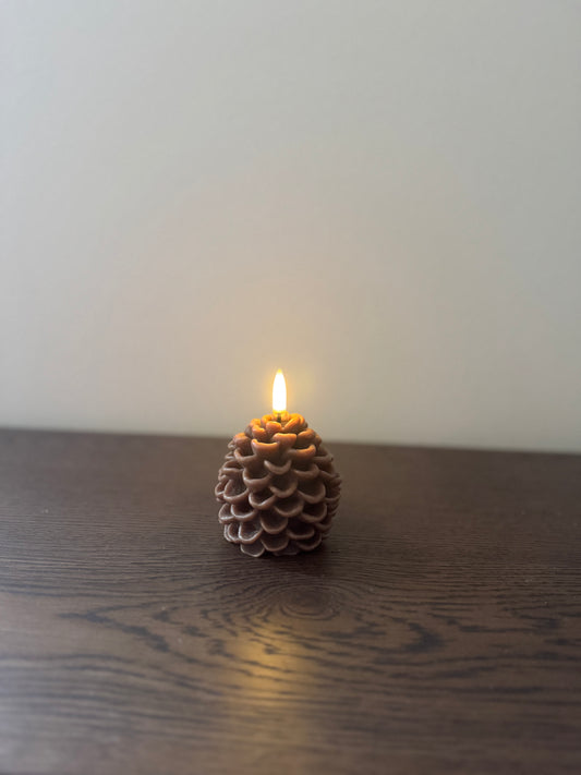 LED Pine Cone Candle