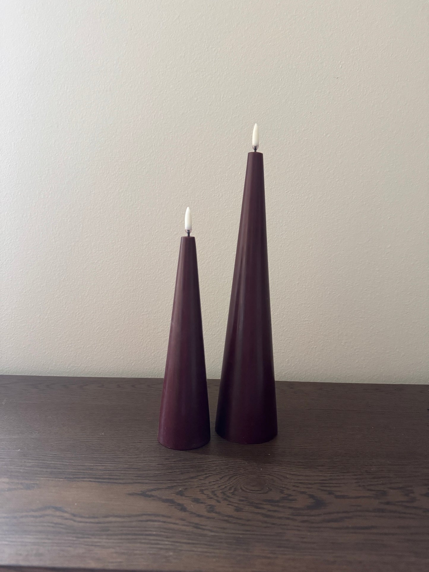 LED Cone Candle Set