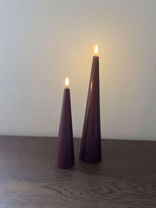 LED Cone Candle Set
