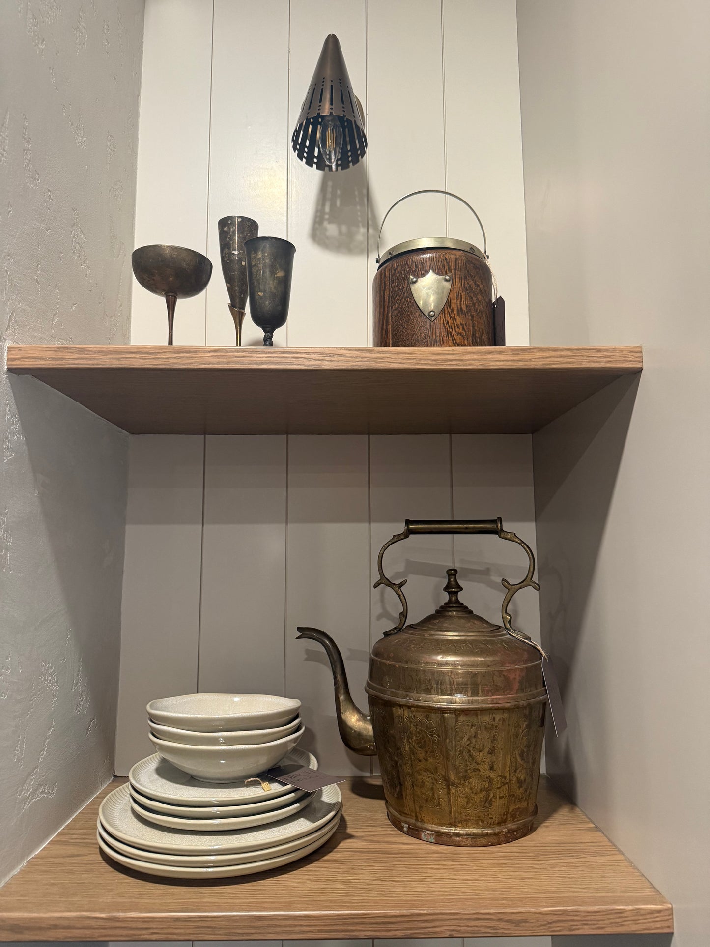 Large Vintage Brass Kettle
