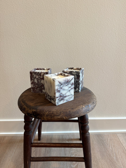 Calacatta Viola Marble Candle