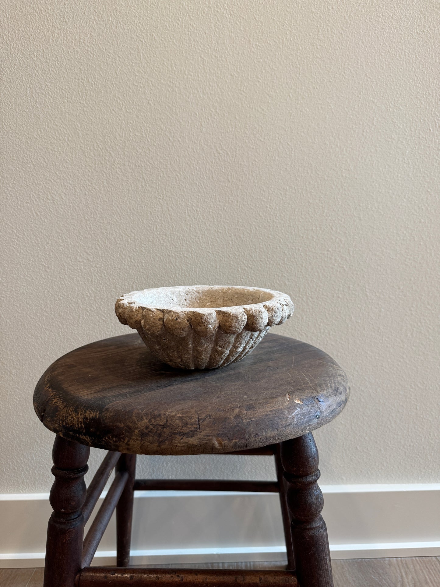 Ruffle Paper Mache Bowl