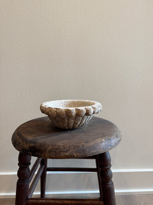 Ruffle Paper Mache Bowl