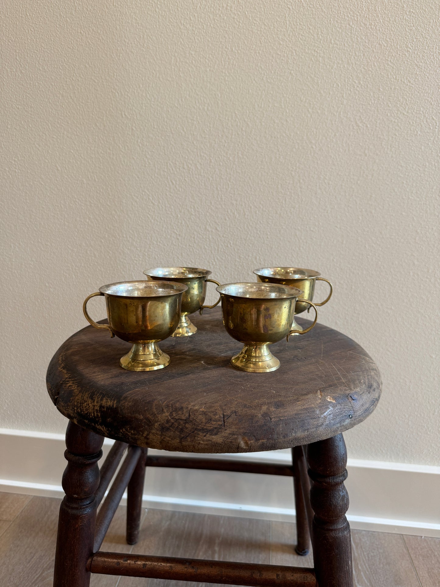 Set of 4 Brass  Vintage