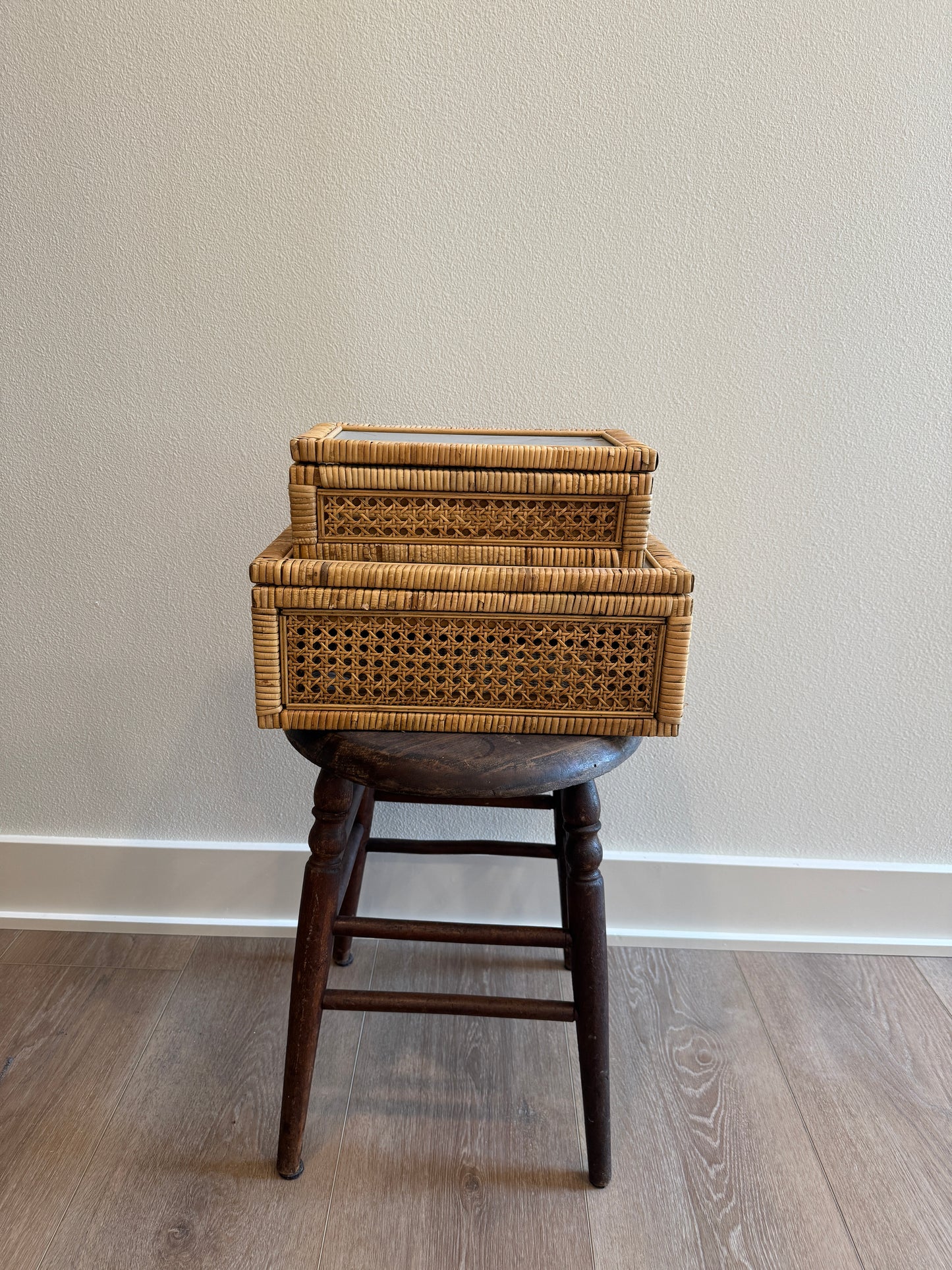 Rattan and Cane Boxes