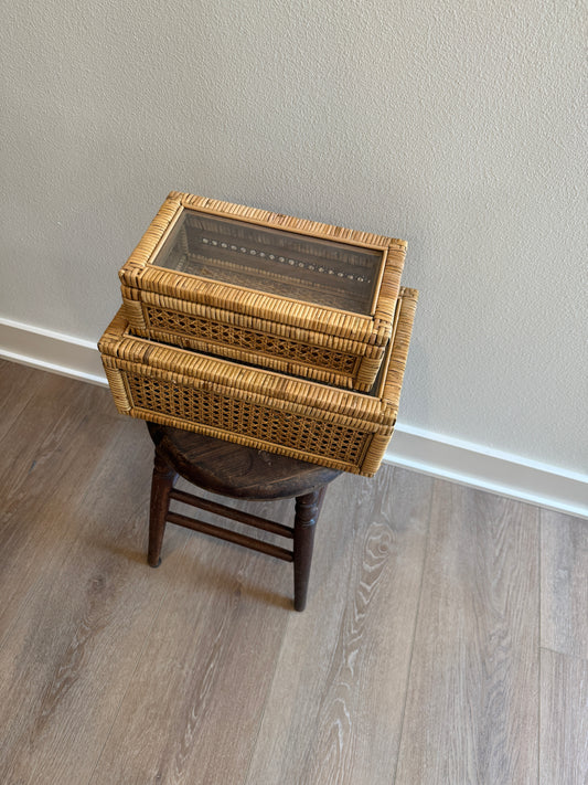 Rattan and Cane Boxes