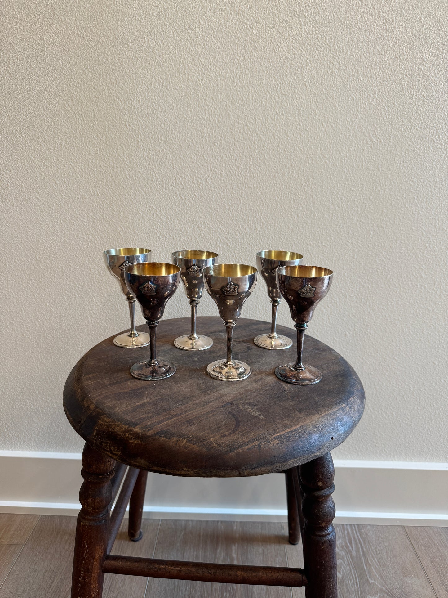 Silver Sailboat Glass Set of 6