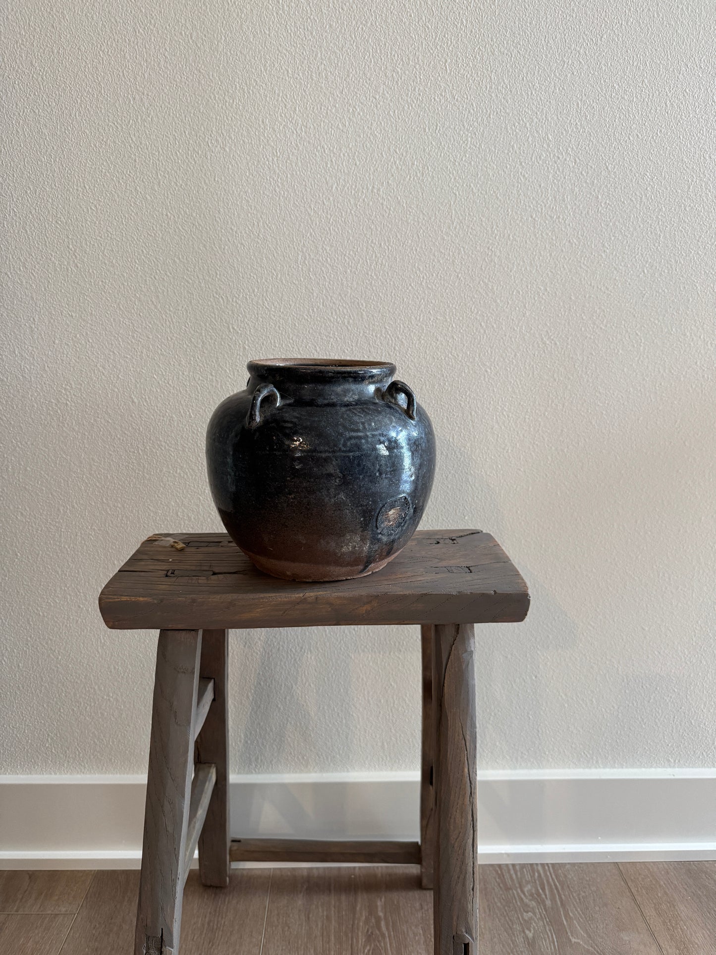 Glazed 4 Handle Pot, Small