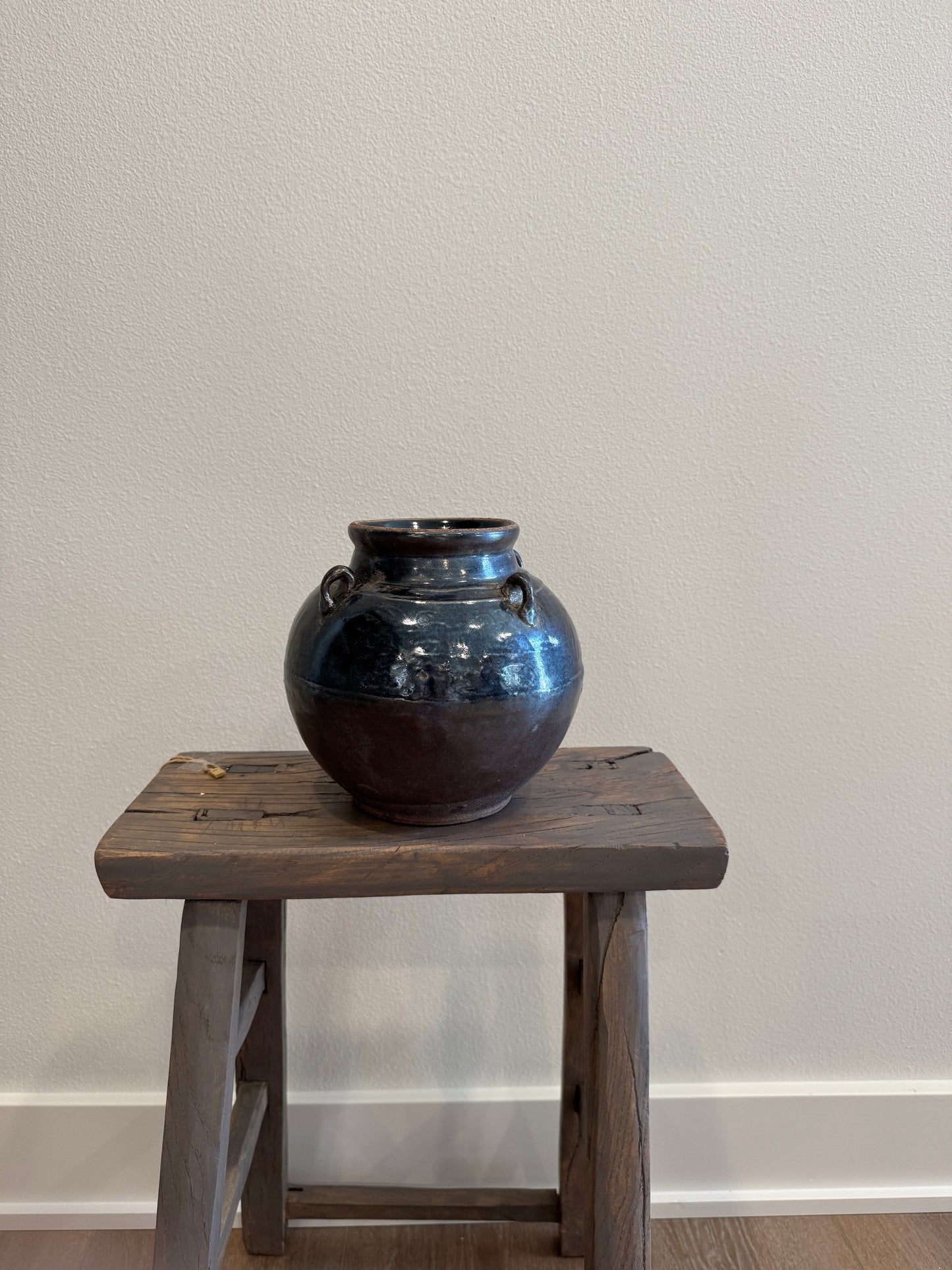 Glazed 4 Handle Pot, Small