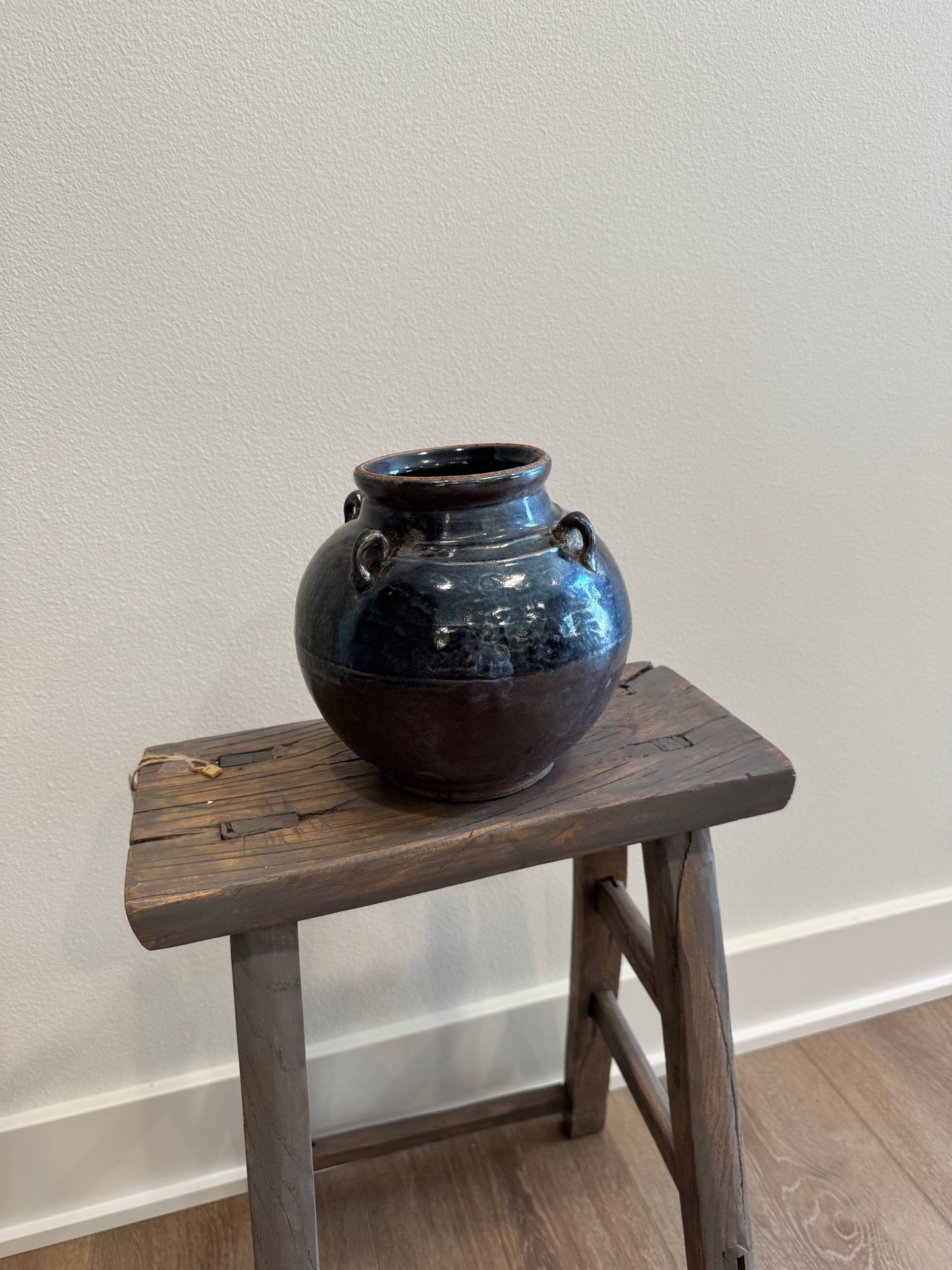 Glazed 4 Handle Pot, Small