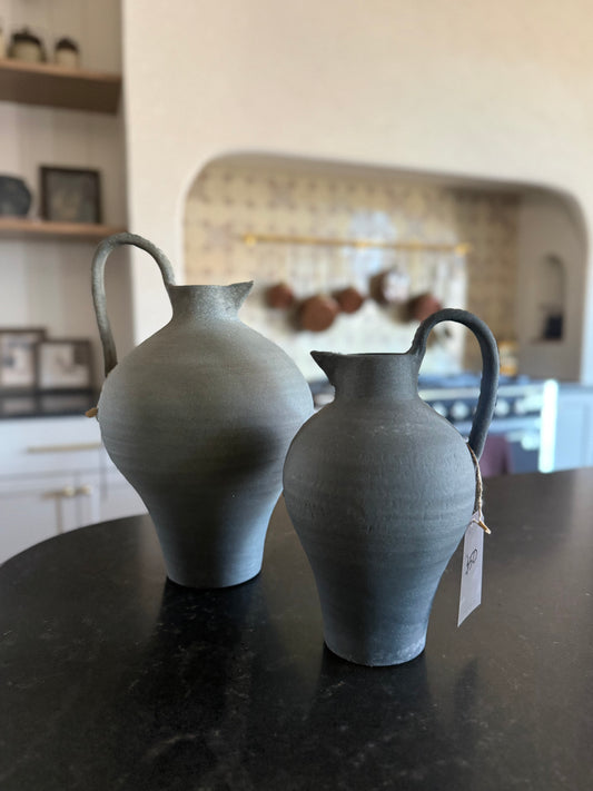 Distressed Black Jug (2 sizes)