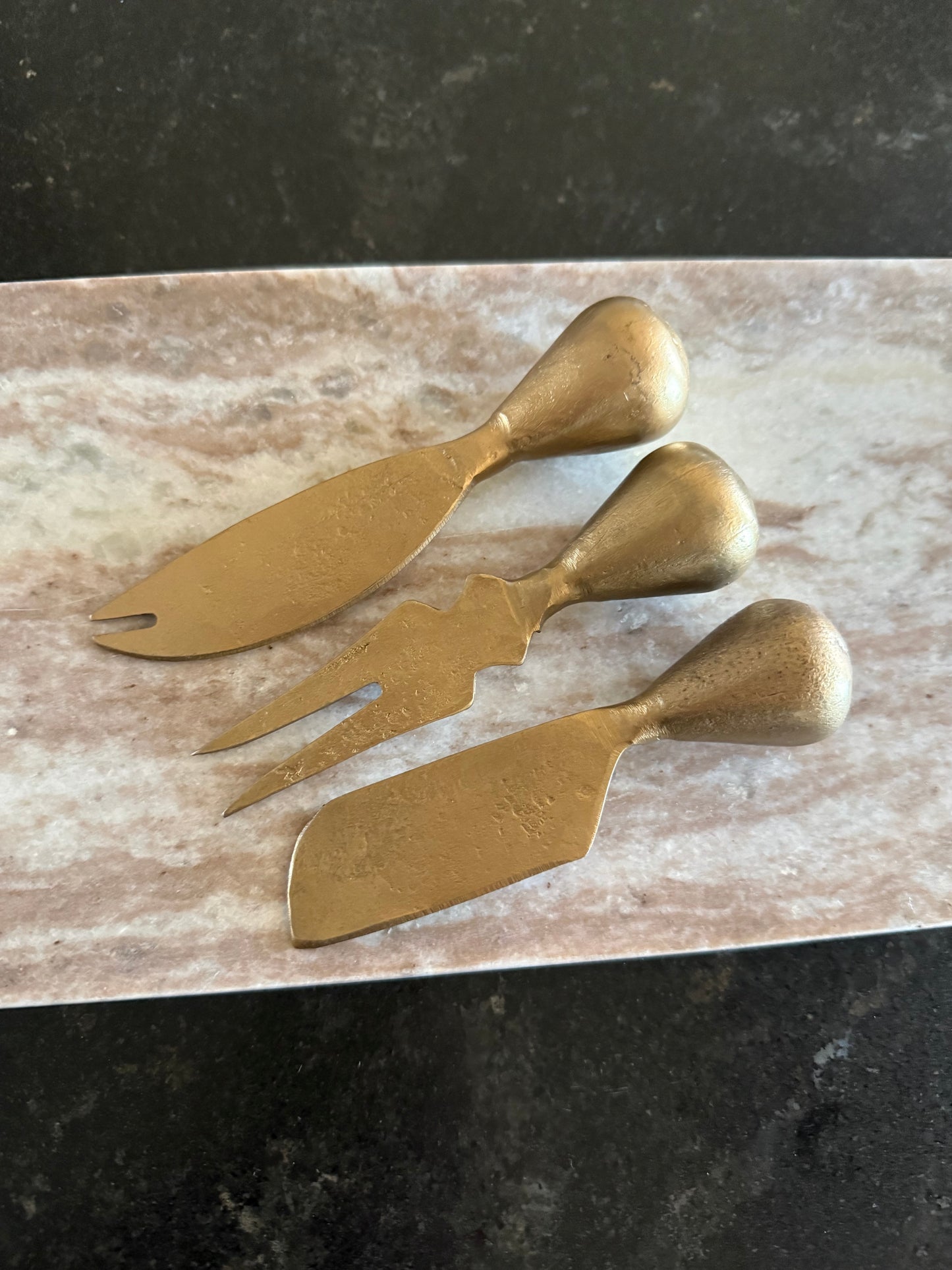 Hand Forged Iron Cheese Knives Set of 3