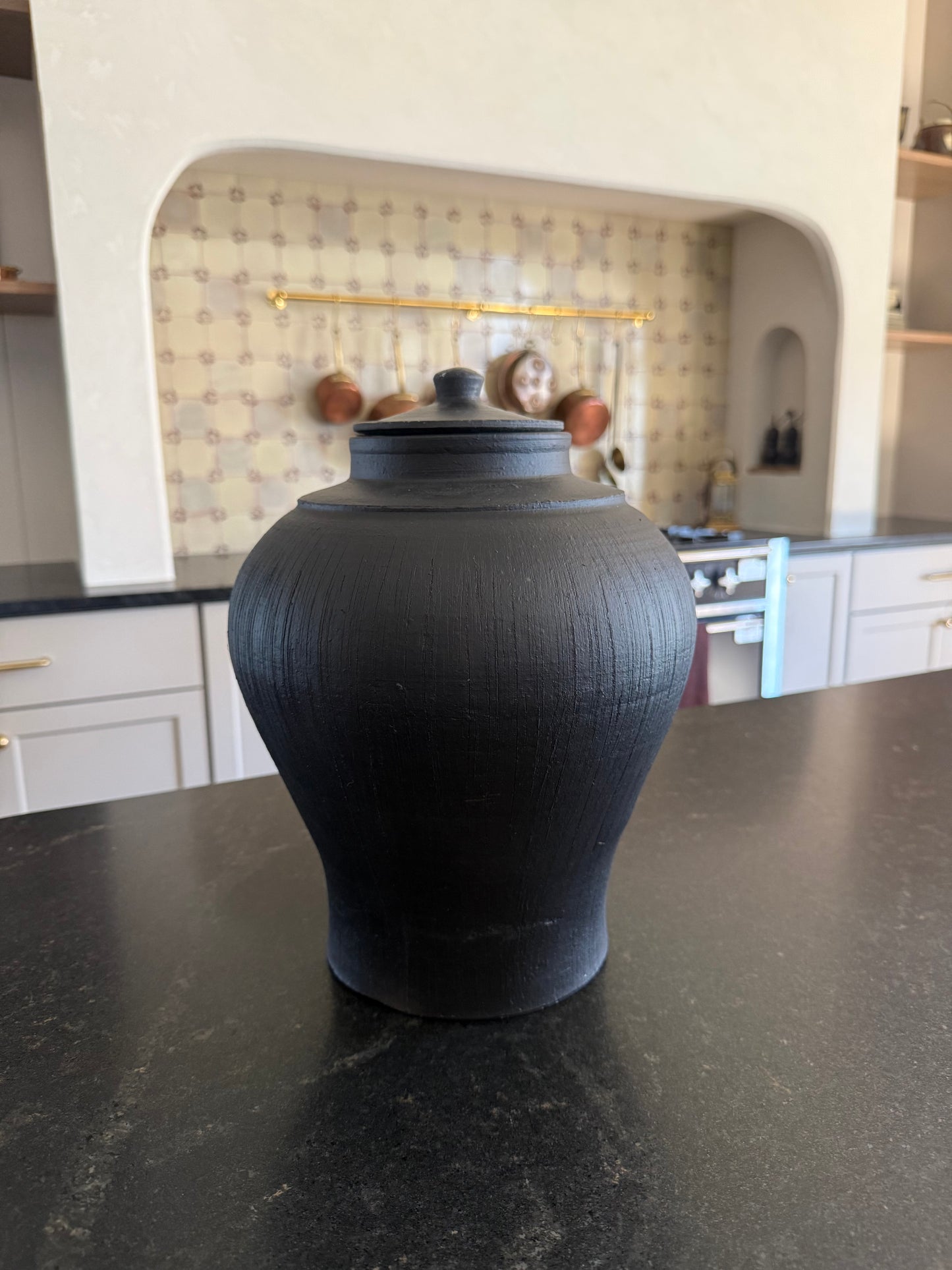 Aged Black Terracotta Vessels