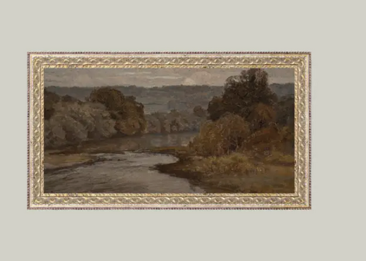 Autumn River Framed Art 20x11